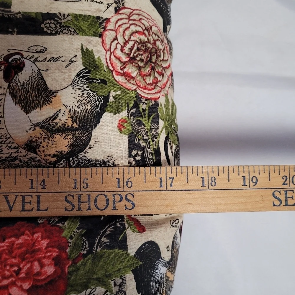 Country Chic Chicken Floral Decorative Throw Pillow Set Handmade